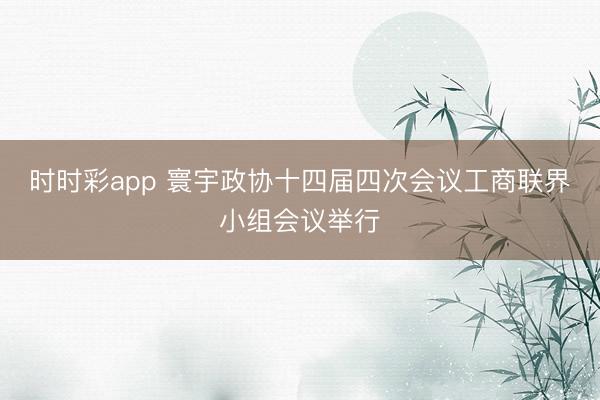 时时彩app 寰宇政协十四届四次会议工商联界小组会议举行